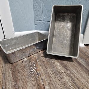 Lot Of 2 Vintage WearEver Aluminum # 2771 Baking Loaf Pan 9.5" x 5" X 3"